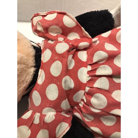 Vintage Minnie Mouse Plush Doll Stuffed Animal Classic Disney Applause White Bow - Picture 5 of 9
